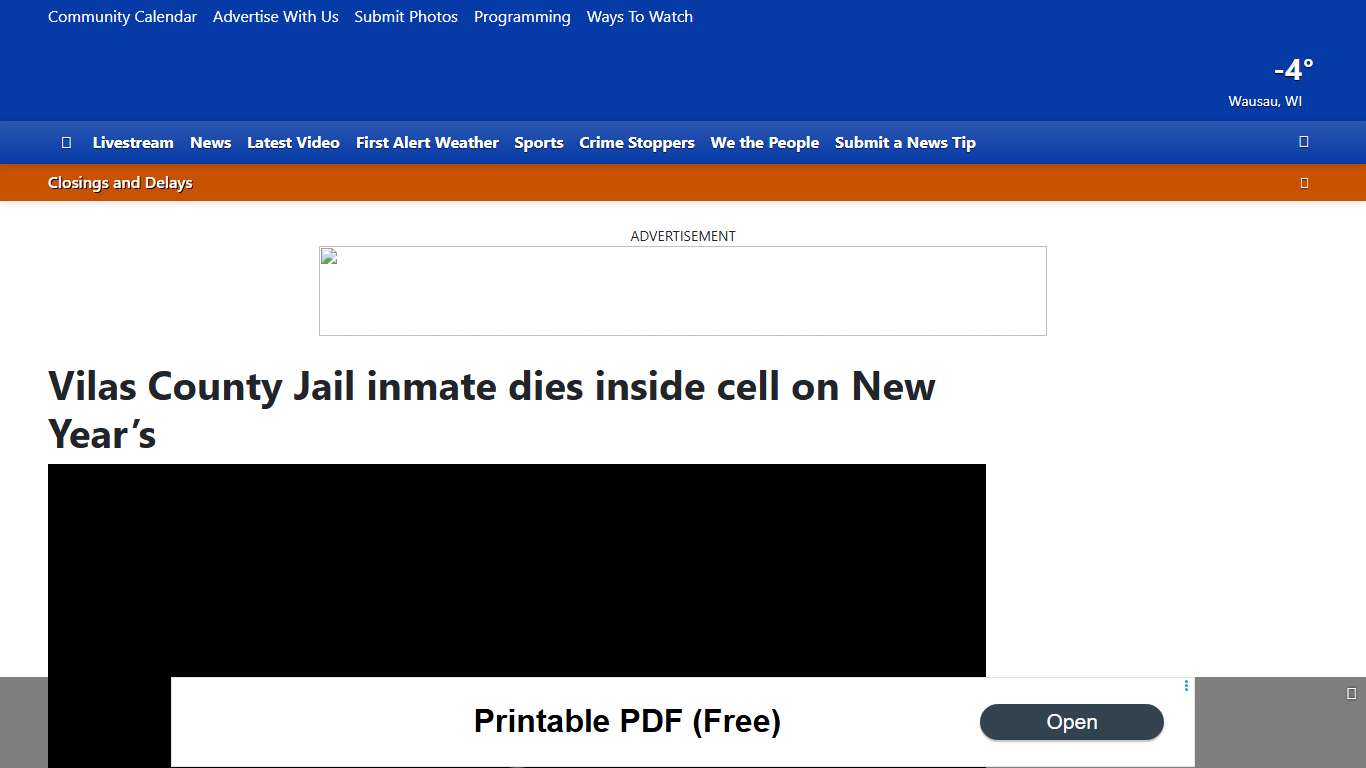 Vilas County Jail inmate dies inside cell on New Year’s