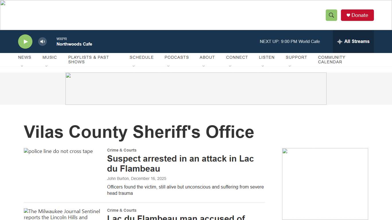Vilas County Sheriff's Office WXPR