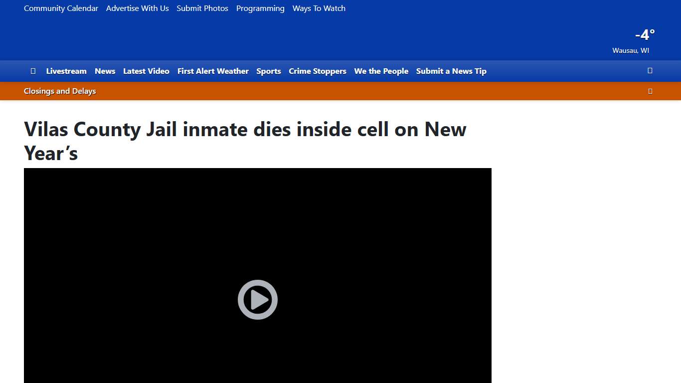 Vilas County Jail inmate dies inside cell on New Year’s